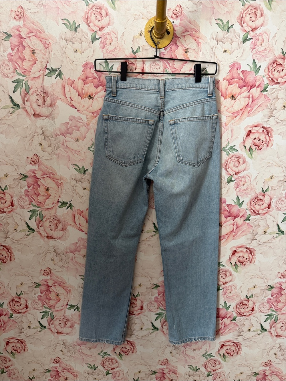 Reformation Danny Mid Rise Relaxed Jean Skye Blue Women’s Denim Pants size 00 24 - Picture 5 of 7
